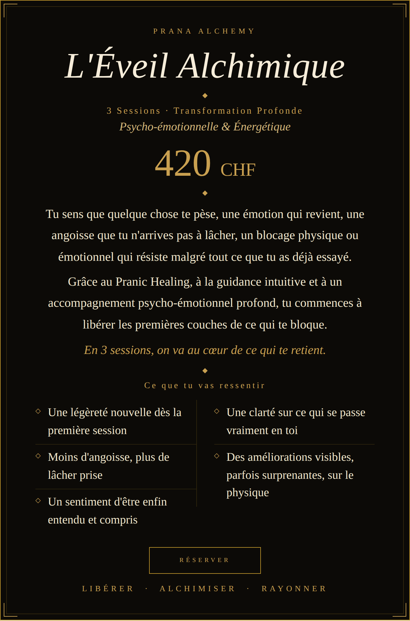 L'Eveil Alchimique - 140 chf le soin à la place de 150. - Alexandrae Healing