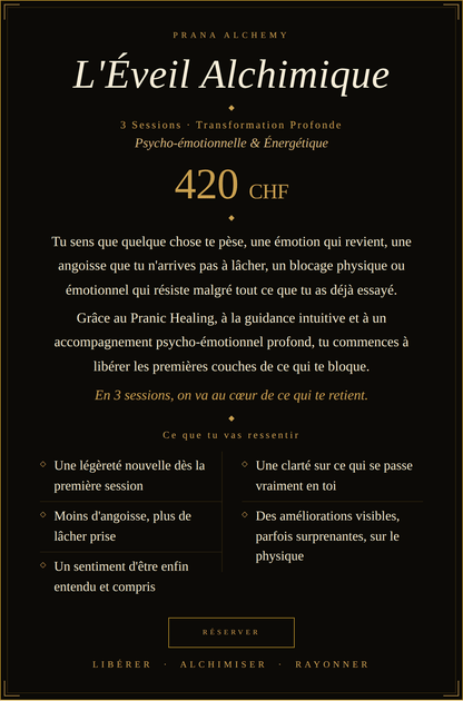 L'Eveil Alchimique - 140 chf le soin à la place de 150. - Alexandrae Healing