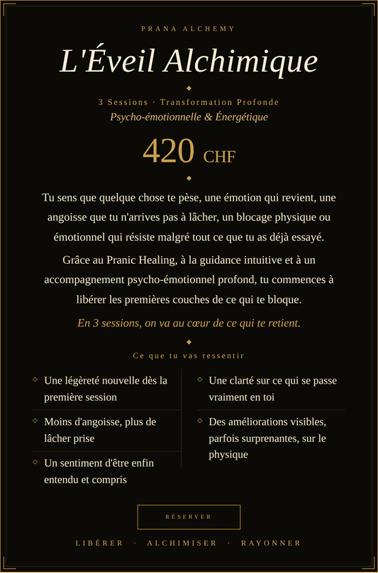 L'Eveil Alchimique - 140 chf le soin à la place de 150. - Alexandrae Healing